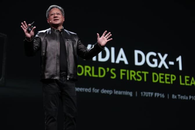 NVIDIA のCEO ジェンスン・フアンの写真