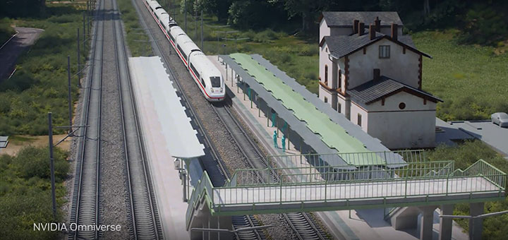 Digitale Schiene Deutschland (ドイツ鉄道) が NVIDIA Omniverse で 